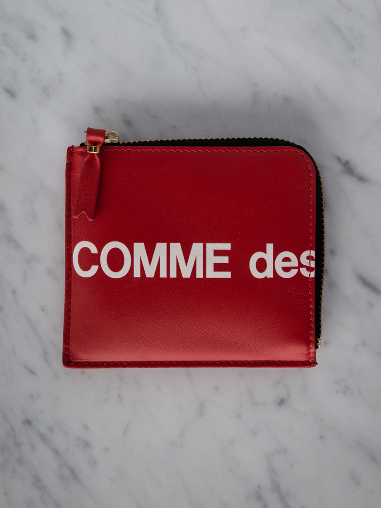Huge Logo Zip Wallet Red
