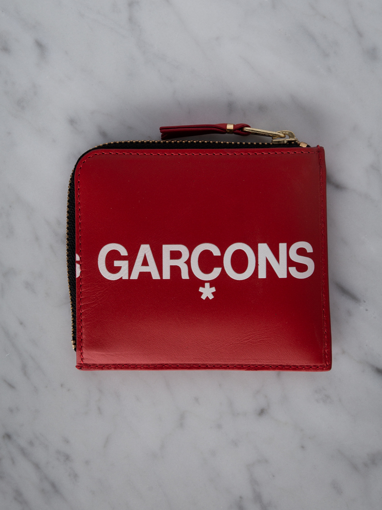 Huge Logo Zip Wallet Red