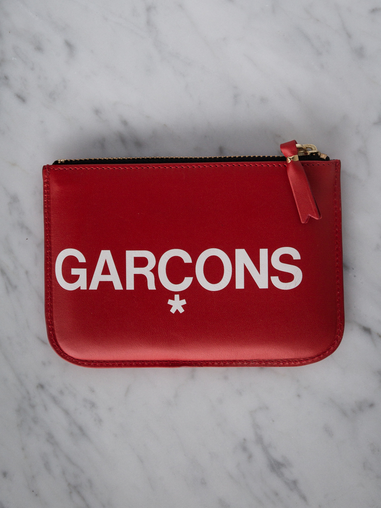 Huge Logo Zip Pouch Wallet Small Red
