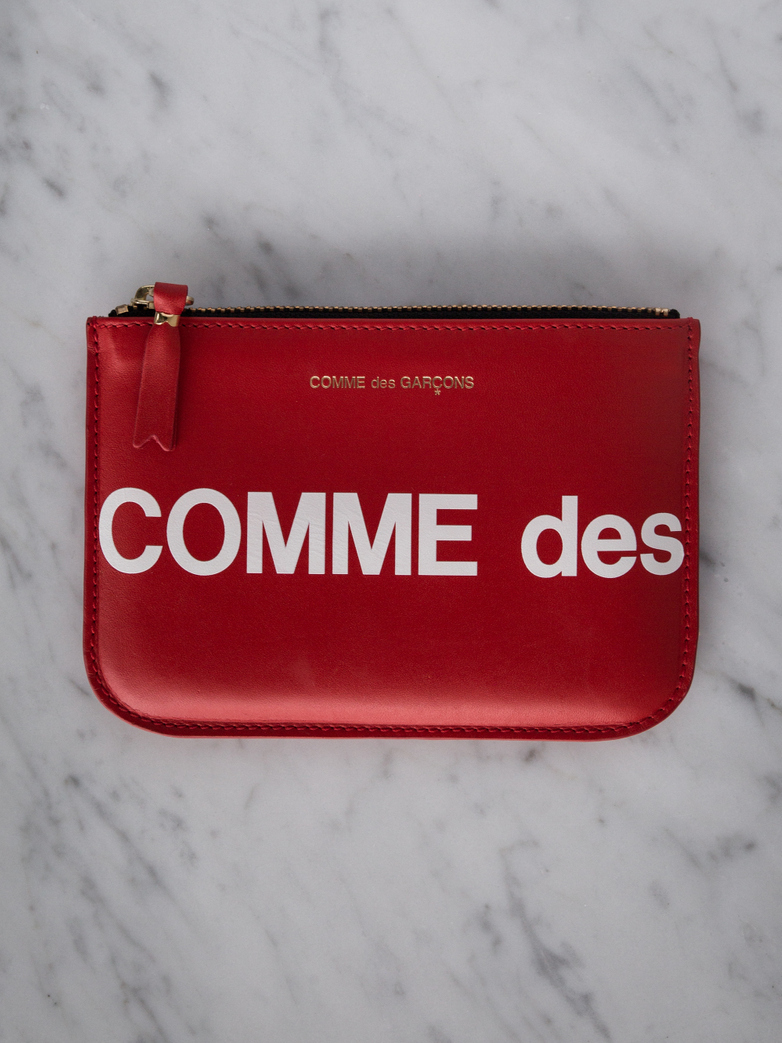 Huge Logo Zip Pouch Wallet Small Red
