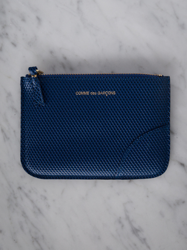 Luxury Zip Pouch Wallet Small Blue