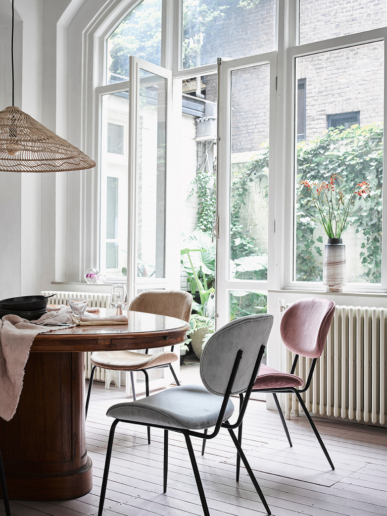 Dining Chair – Velvet Grey