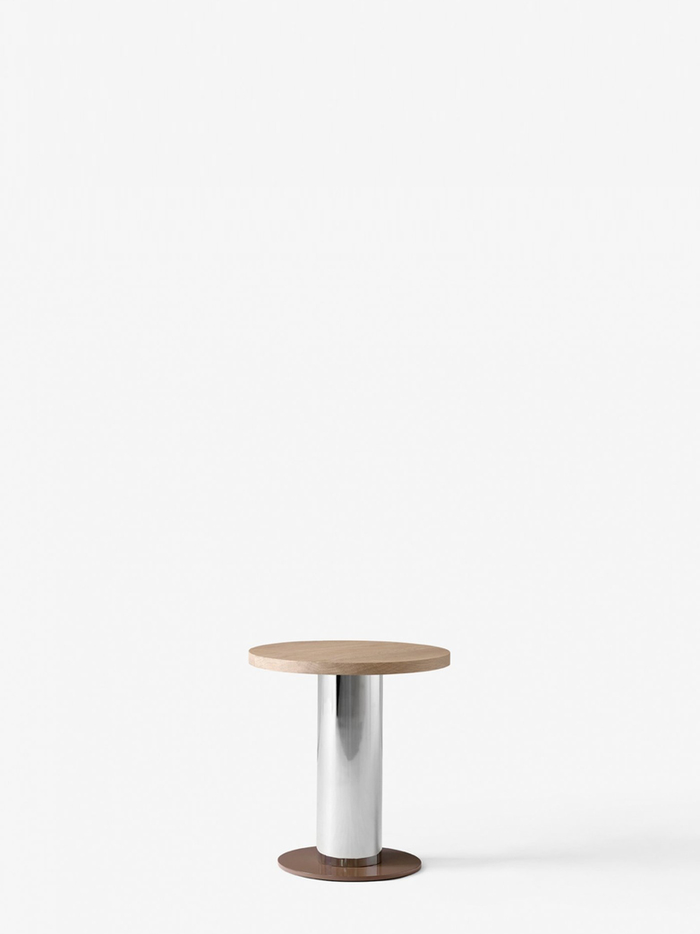 Mezcla JH19 Sofa Table – Oak/Chrome/Clay – Ø42