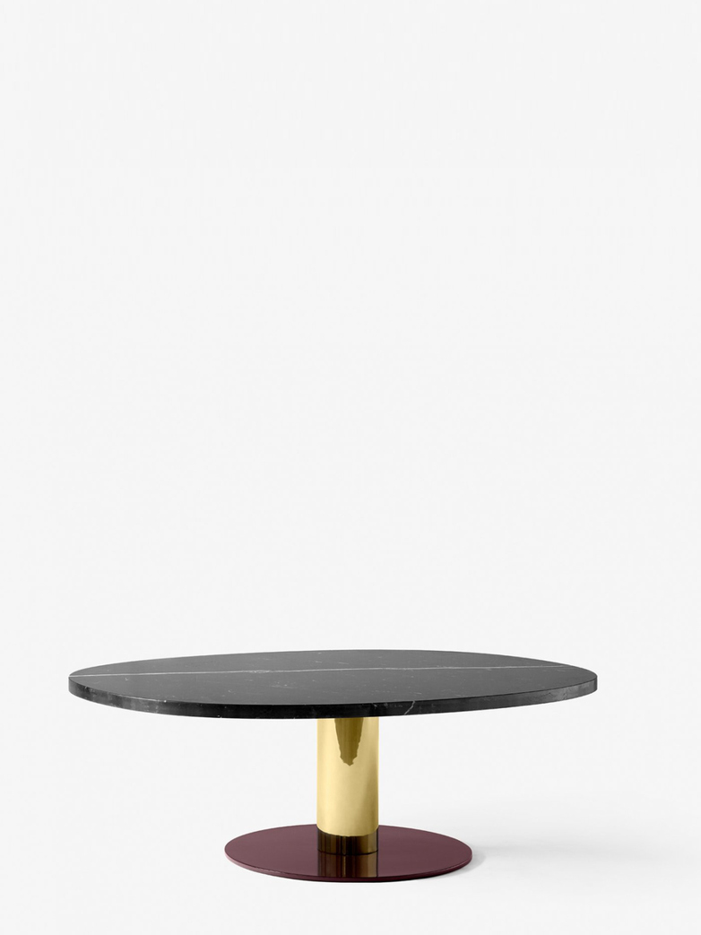 Mezcla JH21 Sofa Table – Nero Marquina/Brass/Burgundy – 90 x 120