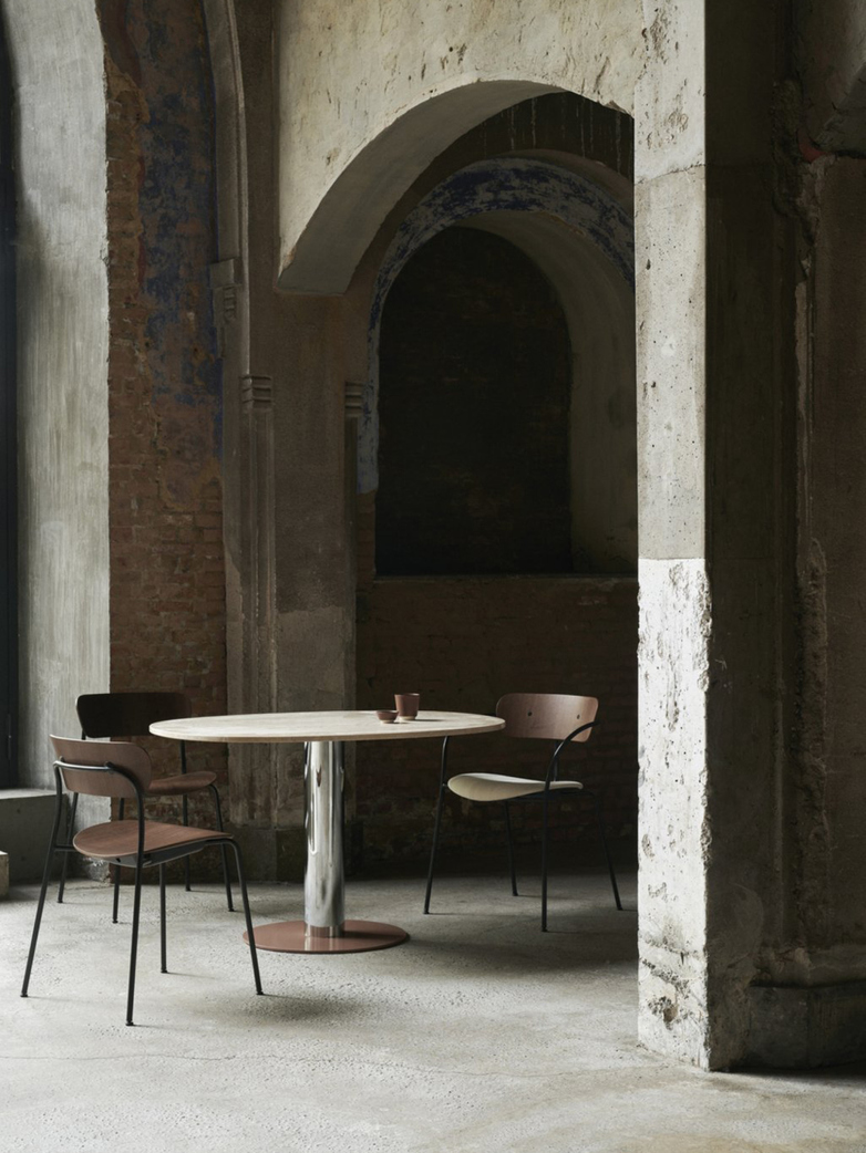 Mezcla JH22 Dinner Table – Nero Marquina/Brass/Burgundy – 90 x 120