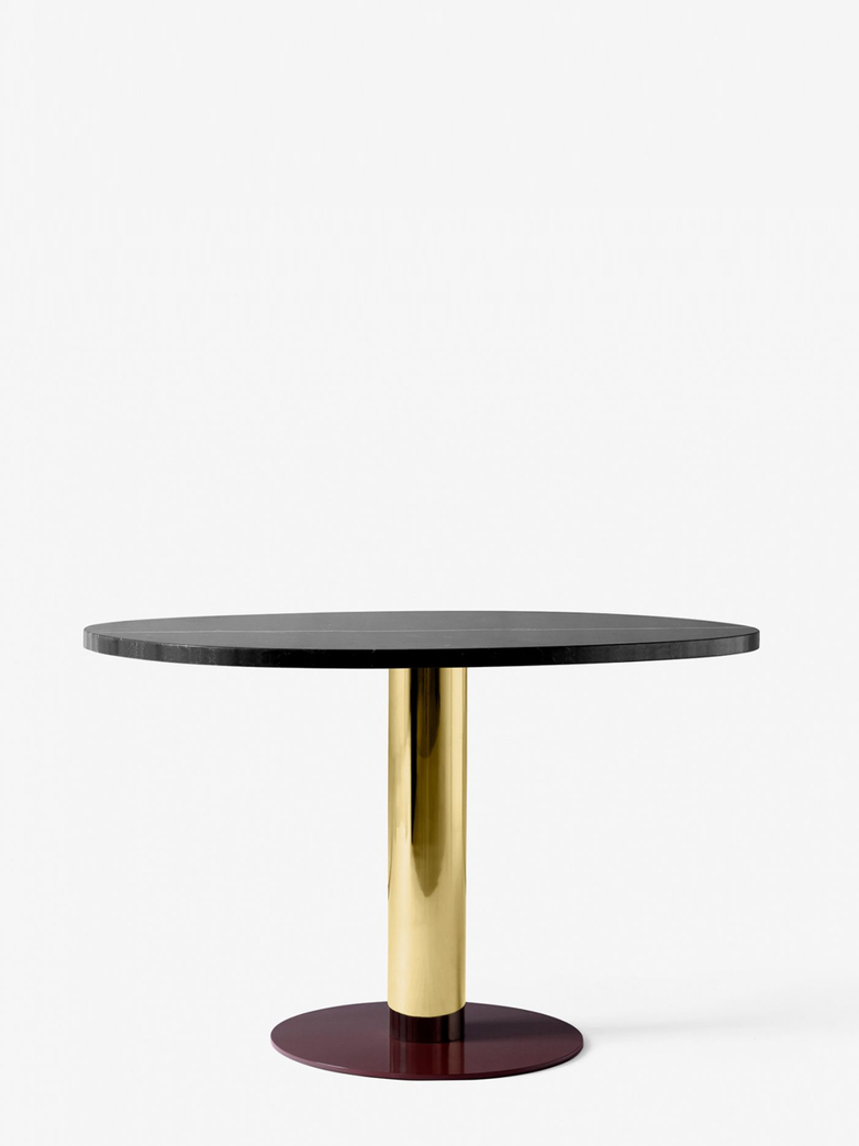 Mezcla JH22 Dinner Table – Nero Marquina/Brass/Burgundy – 90 x 120