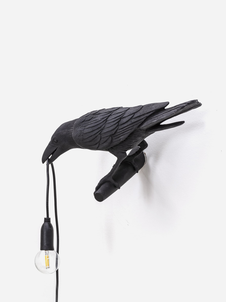 Bird Lamp Looking – Black