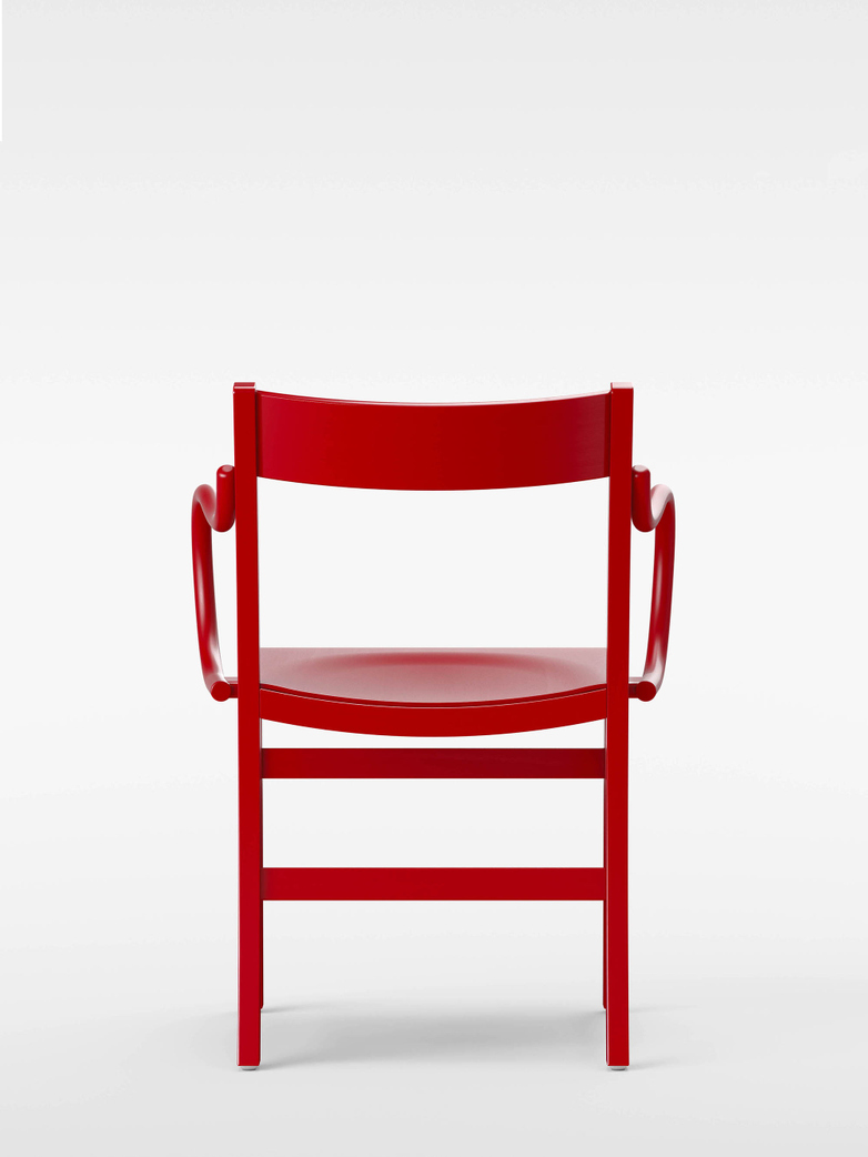 Waiter XL Armchair – Red Lacqured Beech
