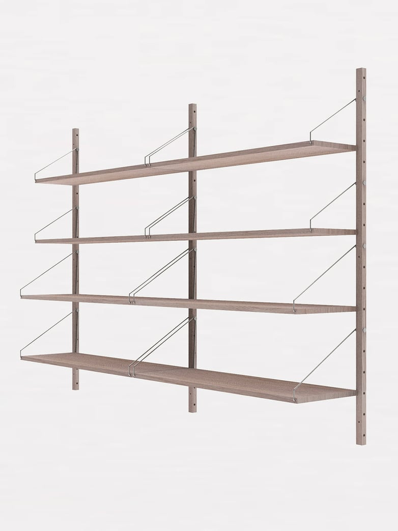 Shelf Library H148 Double Section – White