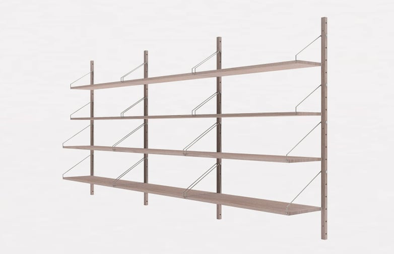 Shelf Library H148 Triple Section - White
