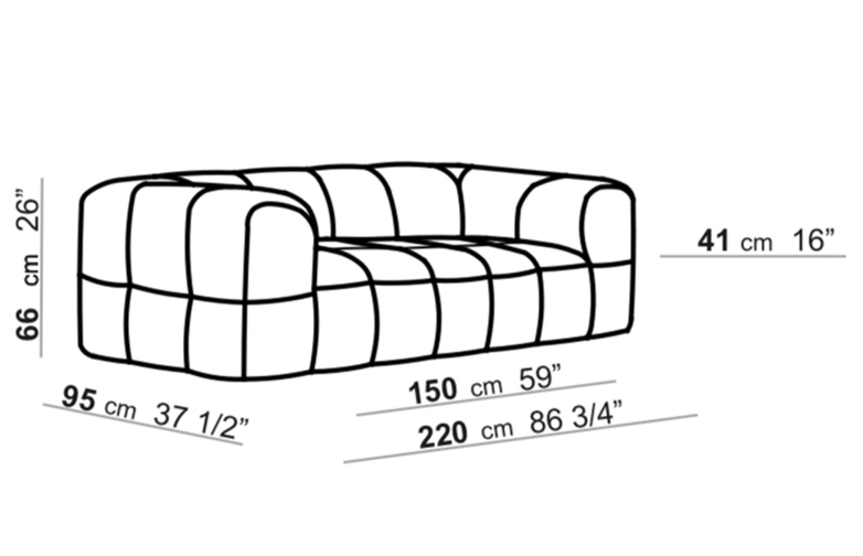 95 x 220 cm