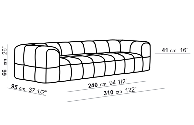 95 x 310 cm