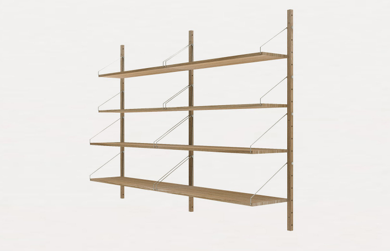 Shelf Library H148 Double Section – Natural