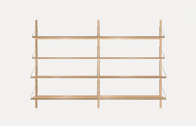 Shelf Library H148 Double Section – Natural