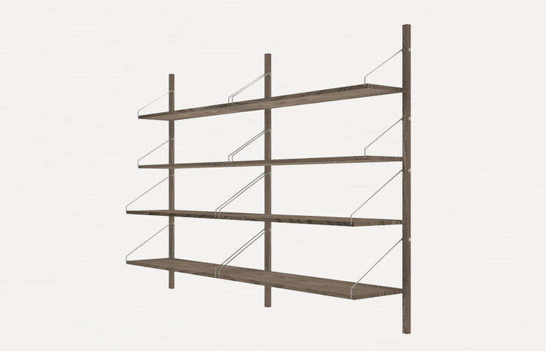 Shelf Library H148 Double Section – Dark