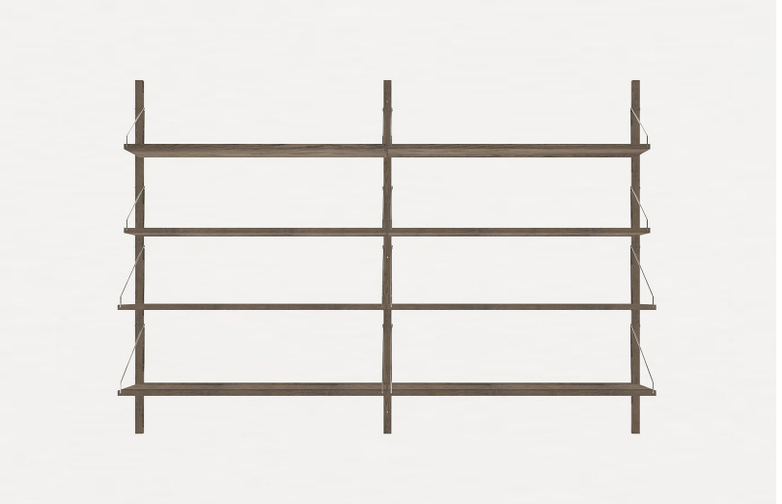 Shelf Library H148 Double Section – Dark