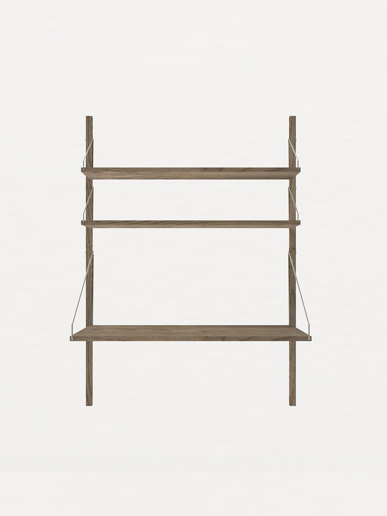 Shelf Library H148 Desk Section – Dark