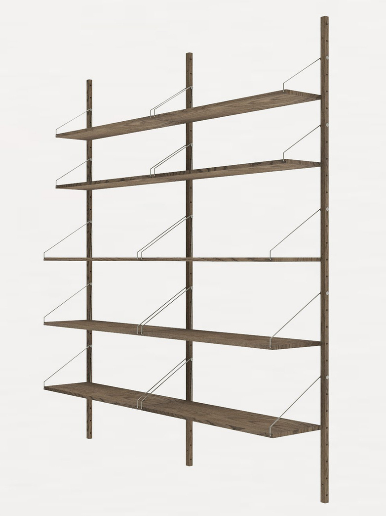 Shelf Library H185 Double Section – Dark