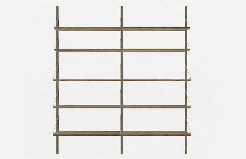 Shelf Library H185 Double Section – Dark