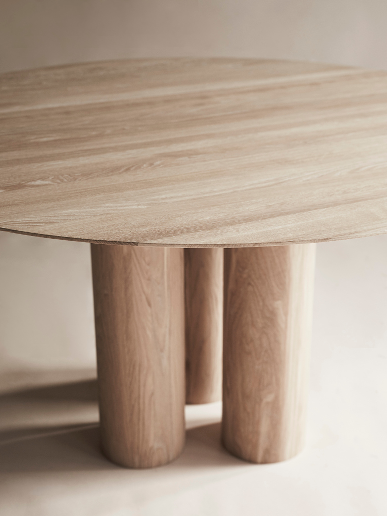 Hommage Grande Dining Table – White Stained Oak