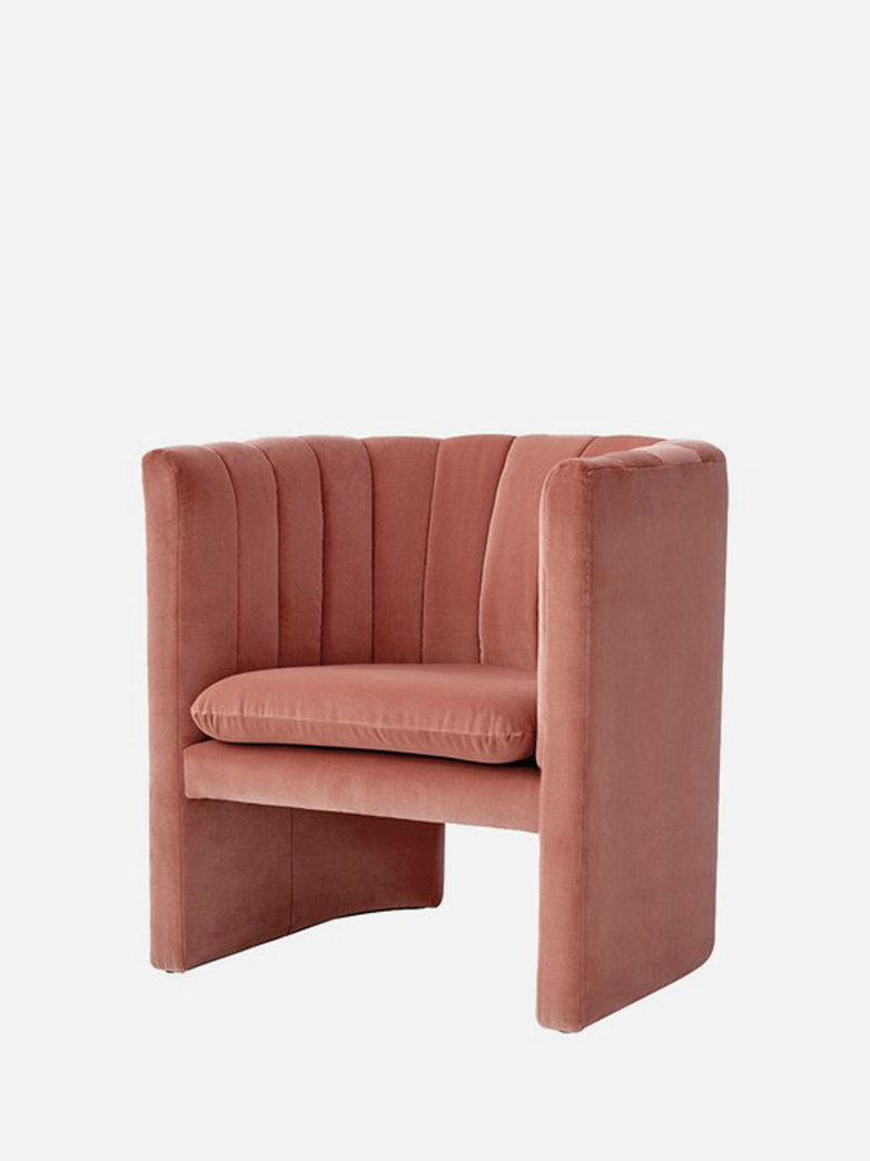 Loafer Lounge Chair SC23 Velvet Twilight – Pink Clay