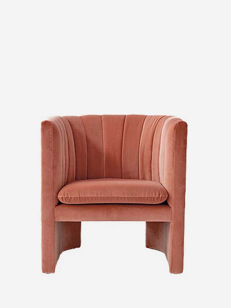 Loafer Lounge Chair SC23 Velvet Twilight – Pink Clay