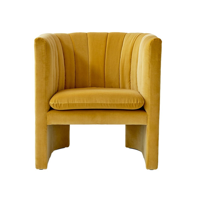 Loafer Lounge Chair SC23 – Velvet Twilight – Yellow