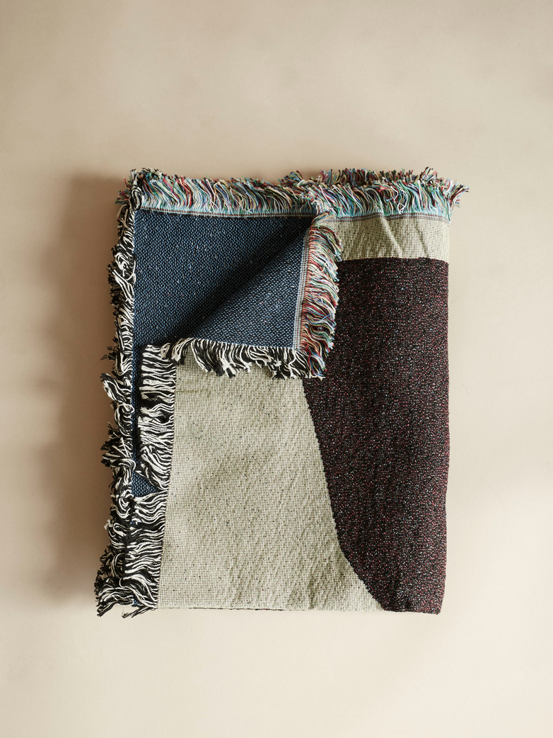 Tapestry Blanket – Green/Pink