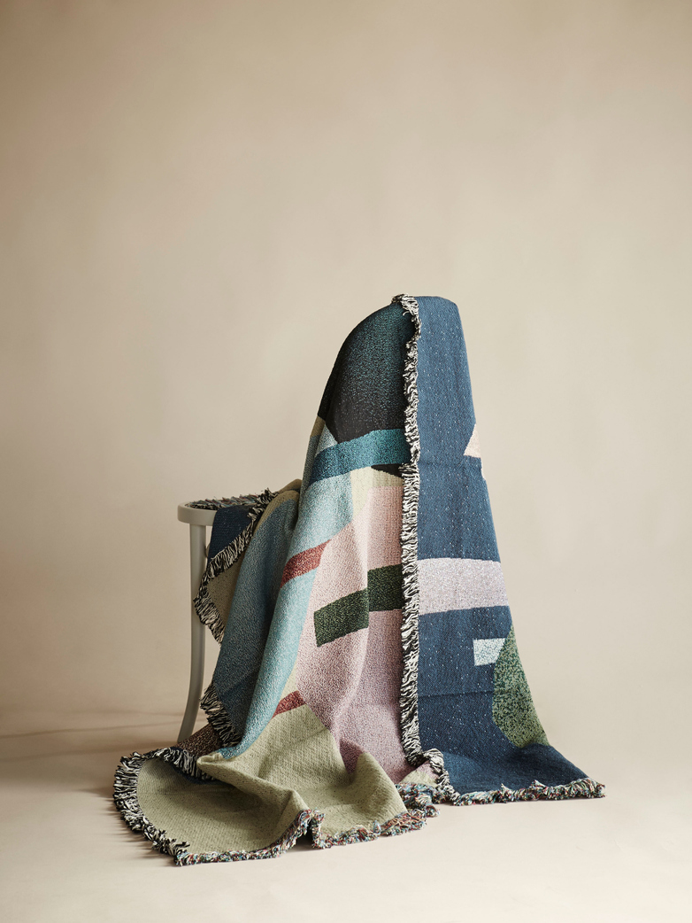 Tapestry Blanket – Green/Pink