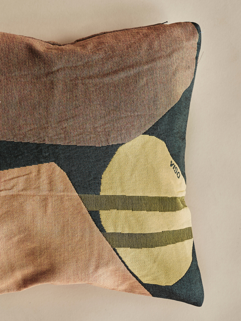 Tapestry Pillow – Black/Orange