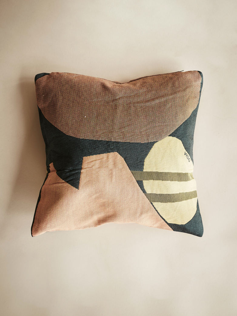 Tapestry Pillow – Black/Orange
