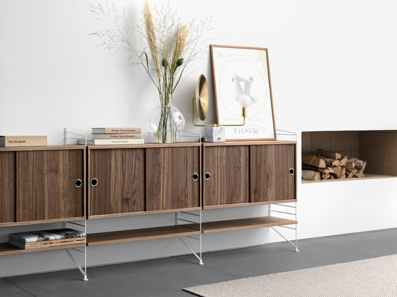 Cabinet With Sliding Doors – Walnut