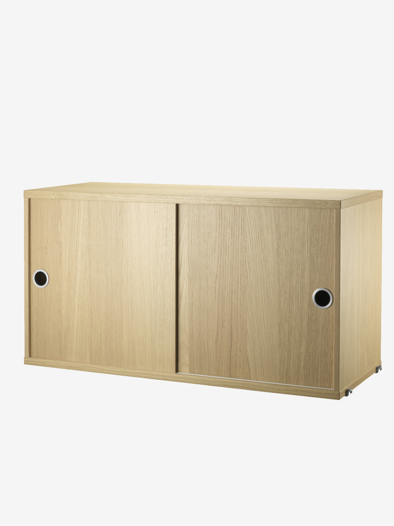 Cabinet With Sliding Doors – Oak