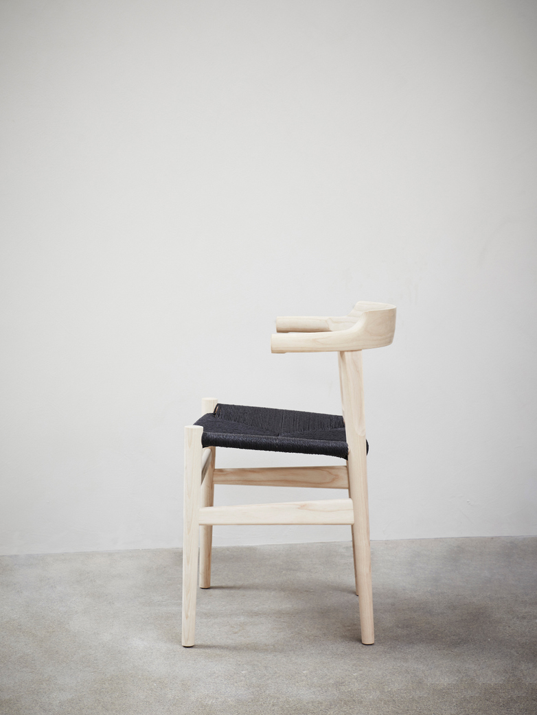 PP68 Chair – Ash – Black Paper Cord