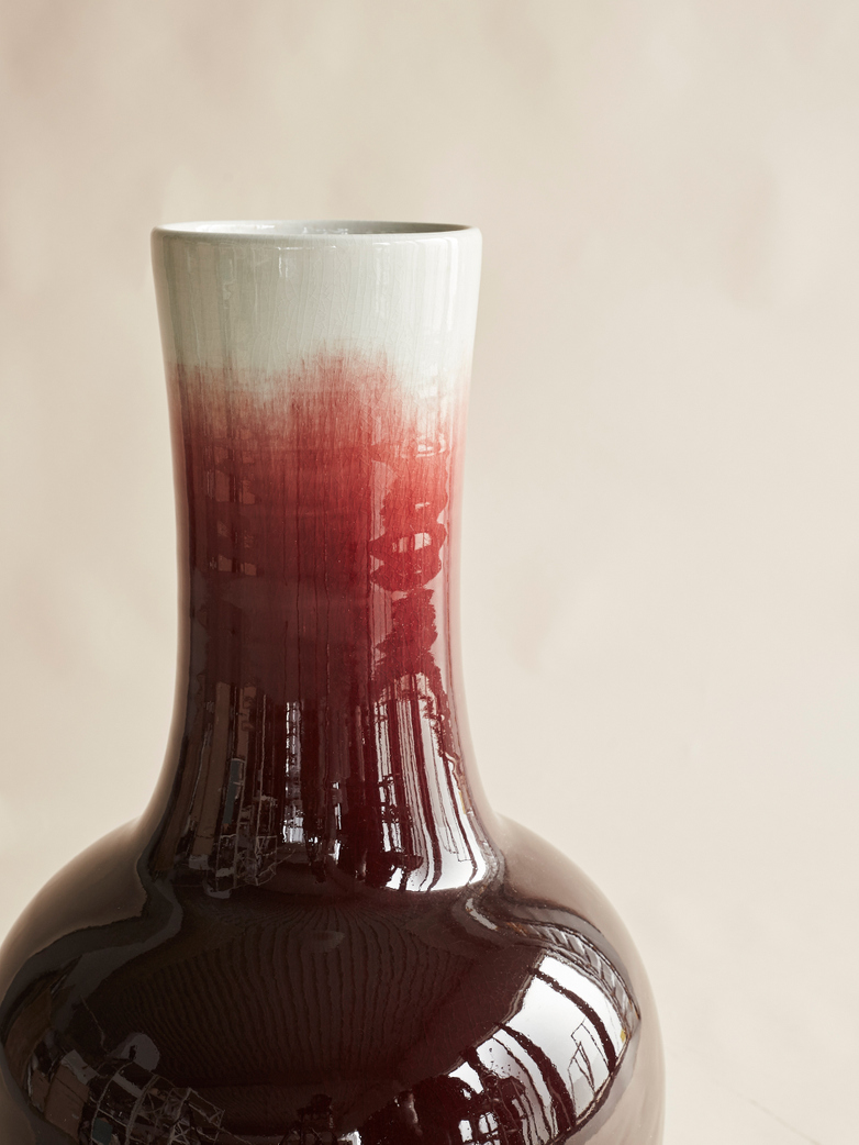 Straight Neck Vase Ox Blood