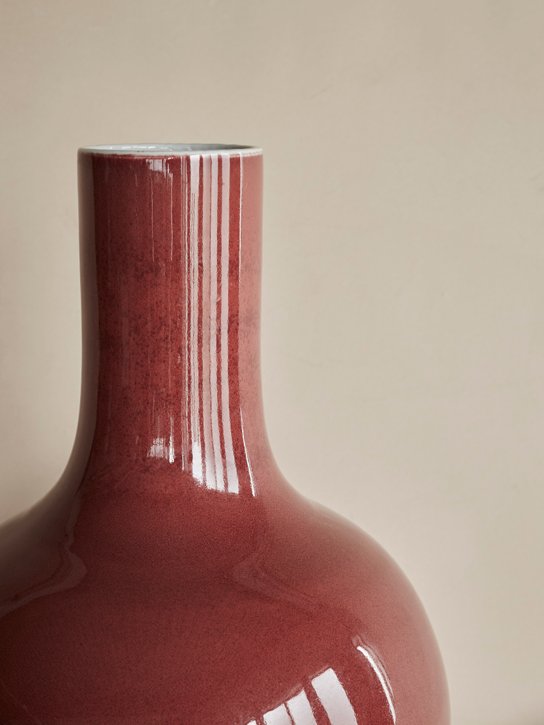 Ox Blood Sphere Vase