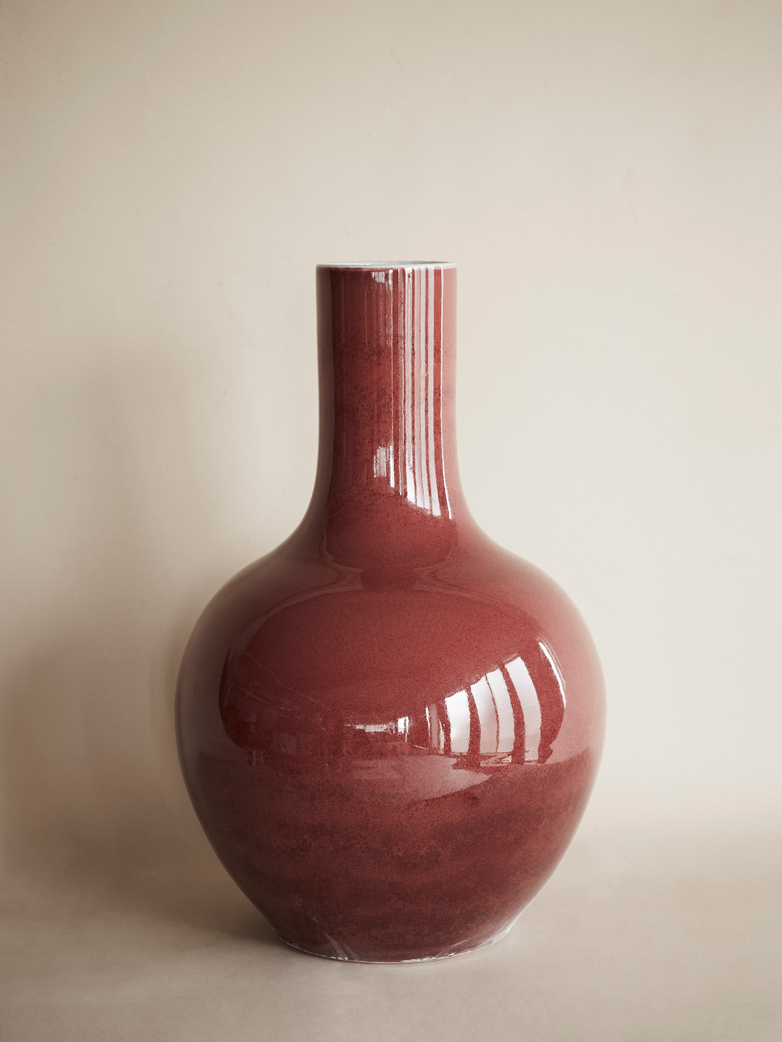 Ox Blood Sphere Vase