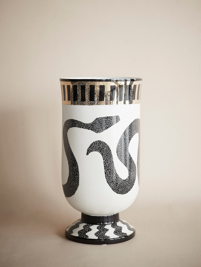Snake Entwined Decorative Vase