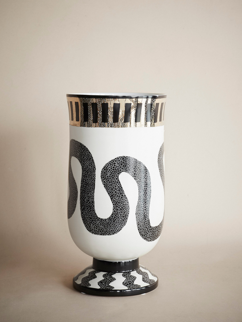 Snake Entwined Decorative Vase