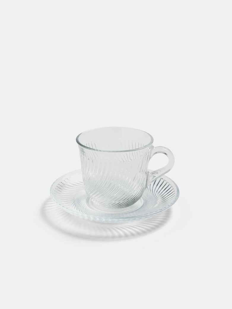 Pirouette Cup and Saucer 150 ml Clear