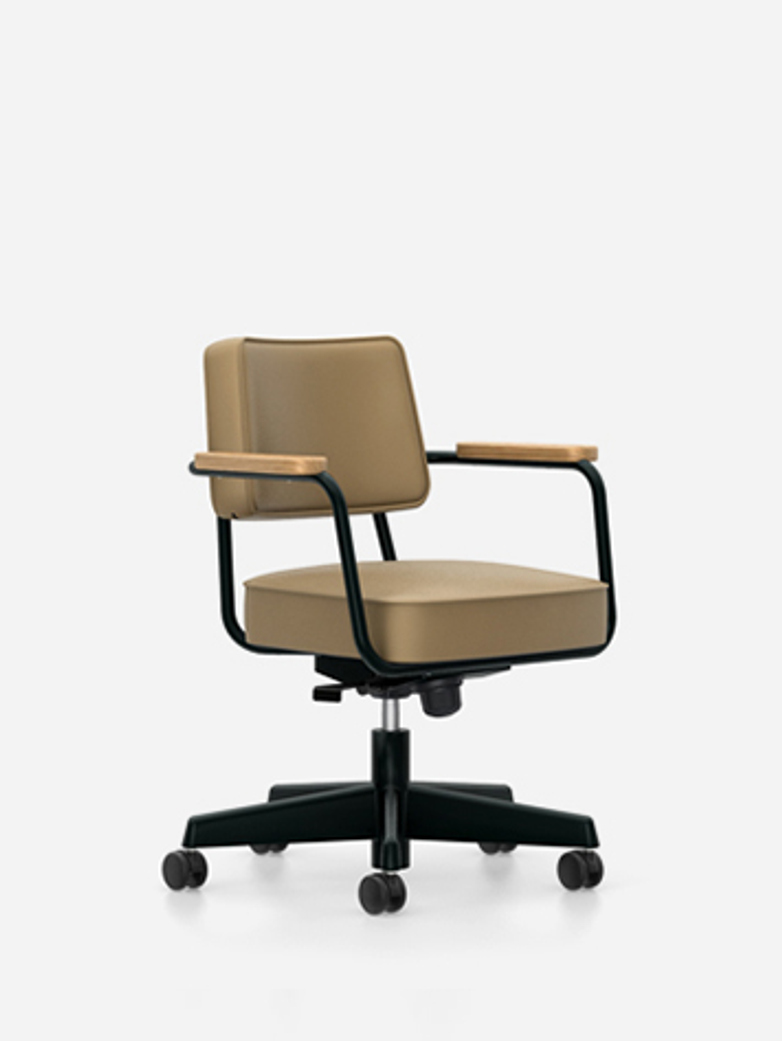 Fauteuil Direction Pivotant – Leather – Ochre