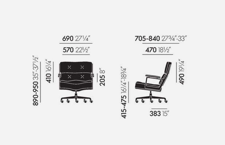 Lobby Chair ES 104 – Leather – Black