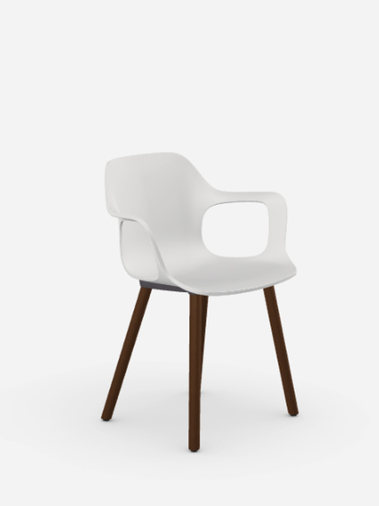 HAL Armchair – Walnut – White