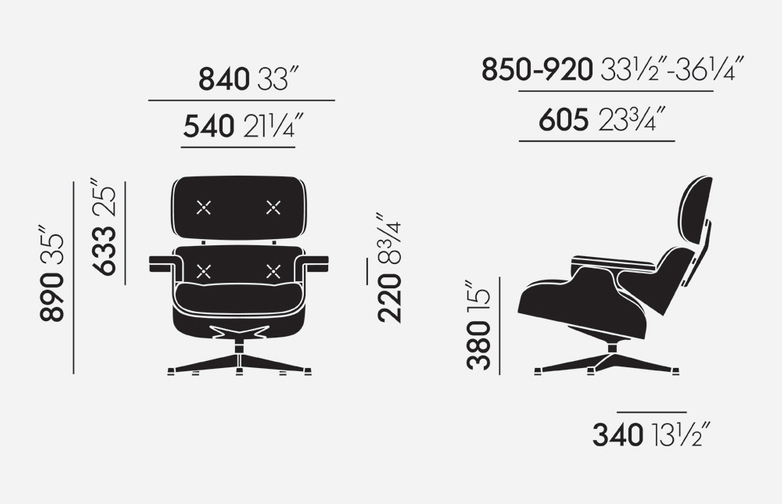 Lounge Chair – Chromed – White Pigmented Walnut