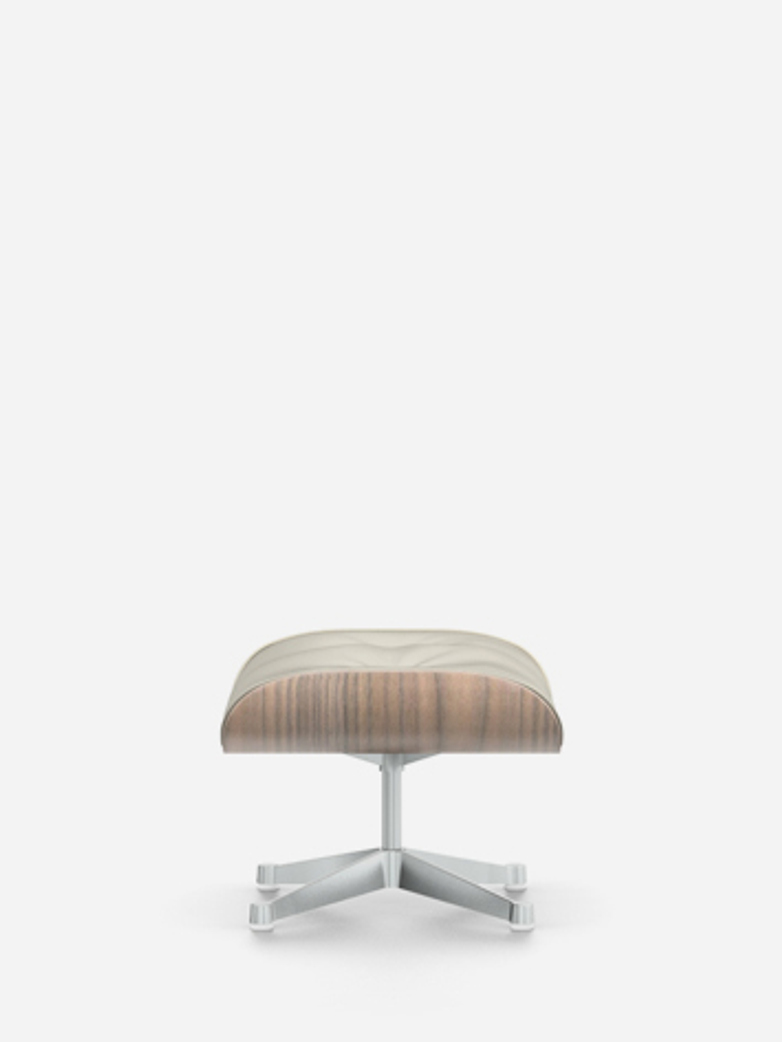 Ottoman – Chrome – White Pigmented Walnut
