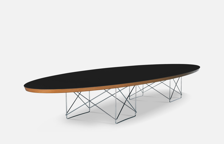 Elliptical Table ETR – Chrome – Black