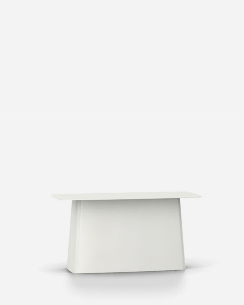 Metal Side Table – White – Large