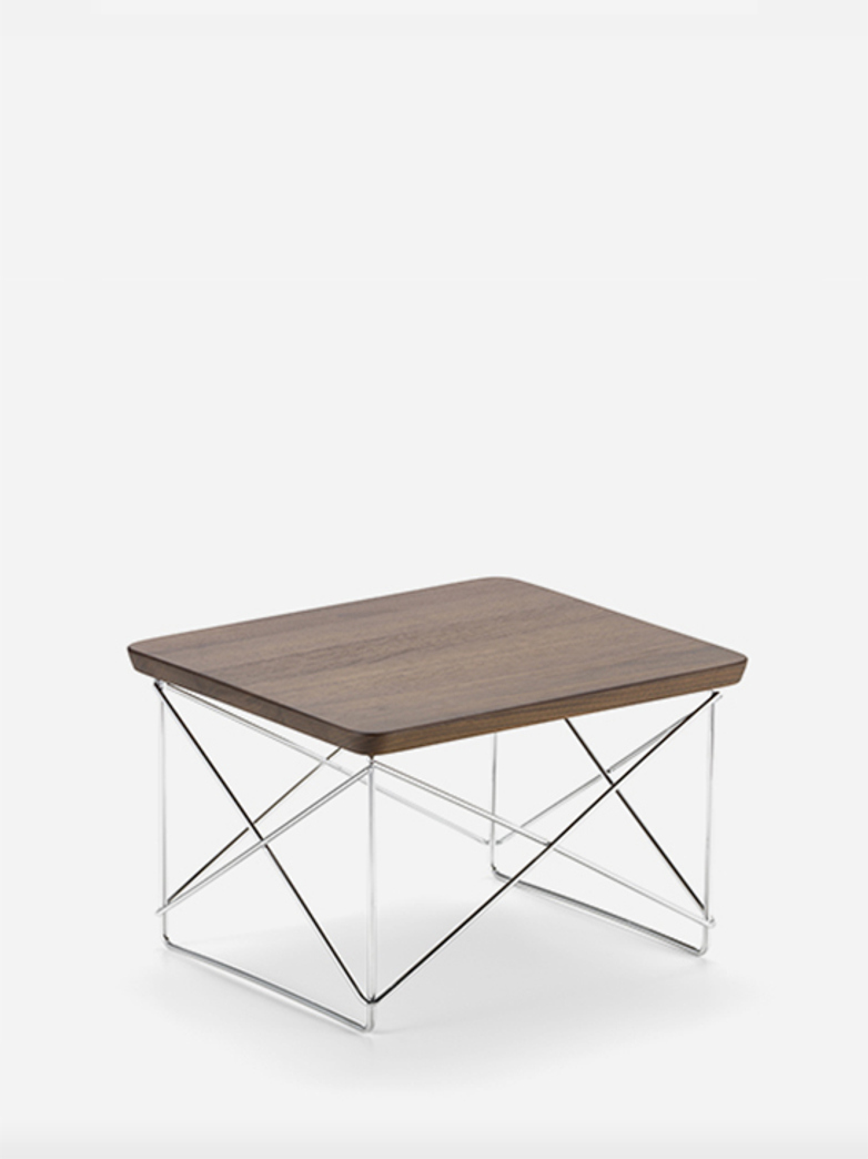 Occasional Table LTR – Chrome Base – Walnut