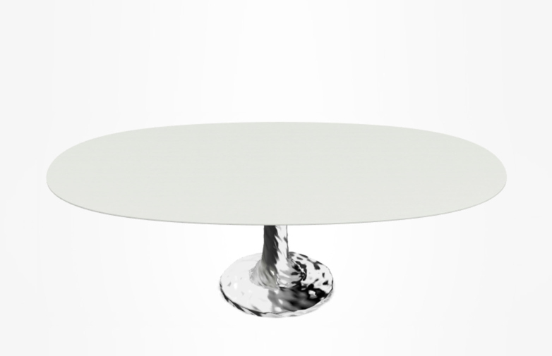 Next 138 Oval Table – White – 200 cm