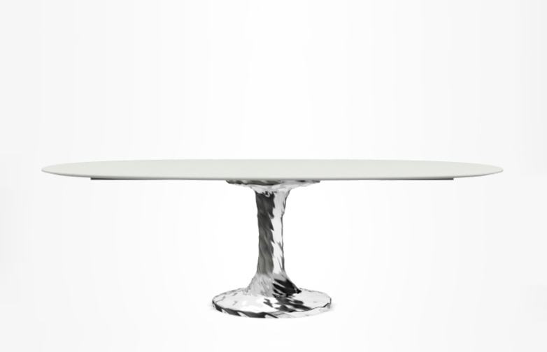 Next 138 Oval Table – White – 200 cm